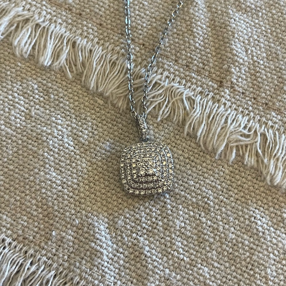 Cz pave necklace